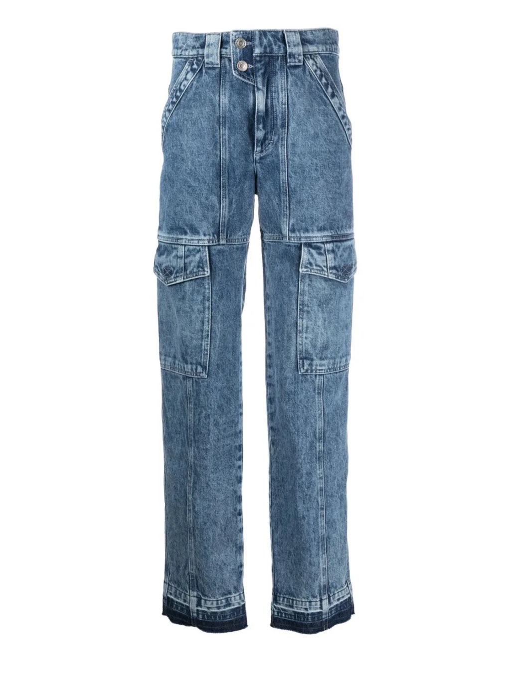 Isabel Marant Toile Vayoneo Straight-Leg Cargo Jeans - Size 38 (6)